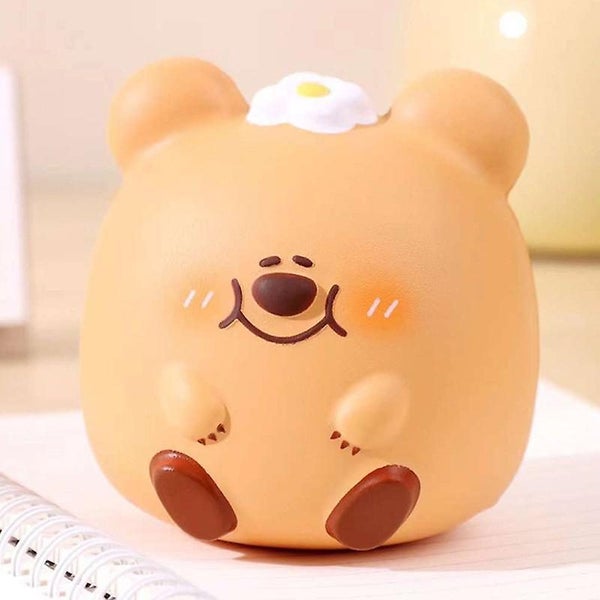 1 Pack Brown Bear Soft Toys 3d Squishy Toys Stress Relief Squeeze Toys Fidget Carousel 3