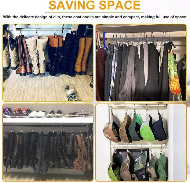 20 Pcs Portable Laundry Hooks No-slip Metal Boots Hangerssingle Coat Hangers Carousel 5