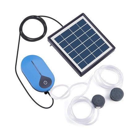 Solar Air Pump Kit, Hydroponic Pump Solar Battery Carousel 8