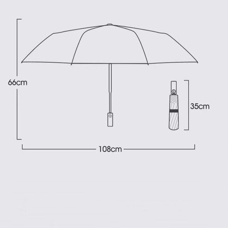 Wood Handle Smart 12 Ribs Umbrella,Stylish and Sturdy Strong Resistance Storms Carousel 3