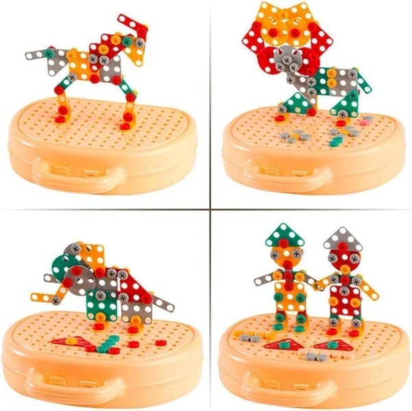 Construction Toys for Kids, Construction Sets with Drill Toy Carousel 1