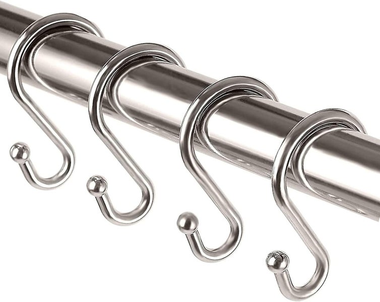 nickel 12 Pack Metal S Shaped Rust Resistant Hooks For Shower Curtains Kitc Carousel 1