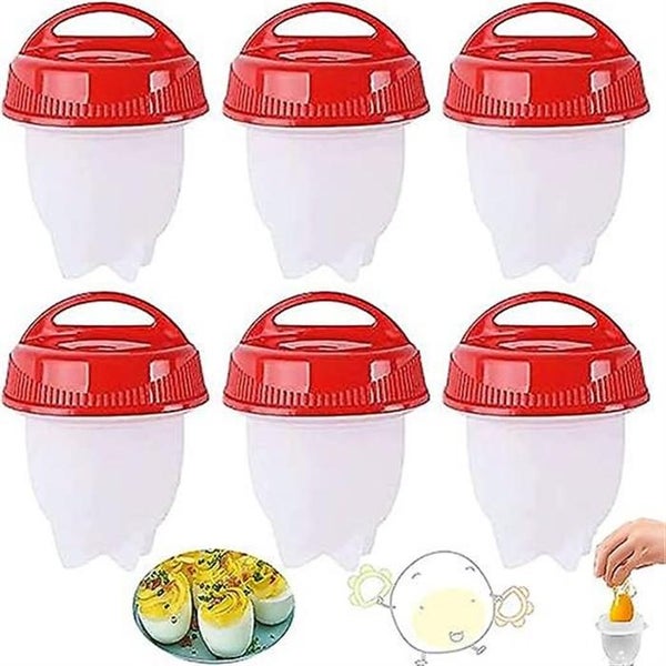 6 Pieces Silicone Egg Cooker Non-stick Quick Poacher Kitchen Poached Egg Coo Carousel 1