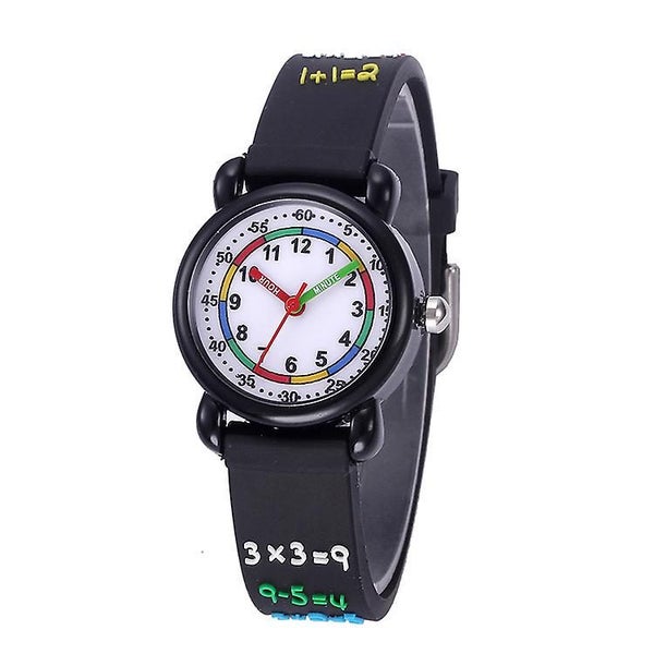 Counting Waterproof Kids Watch black Quartz Movement 3d Cartoon Design Di Carousel 1
