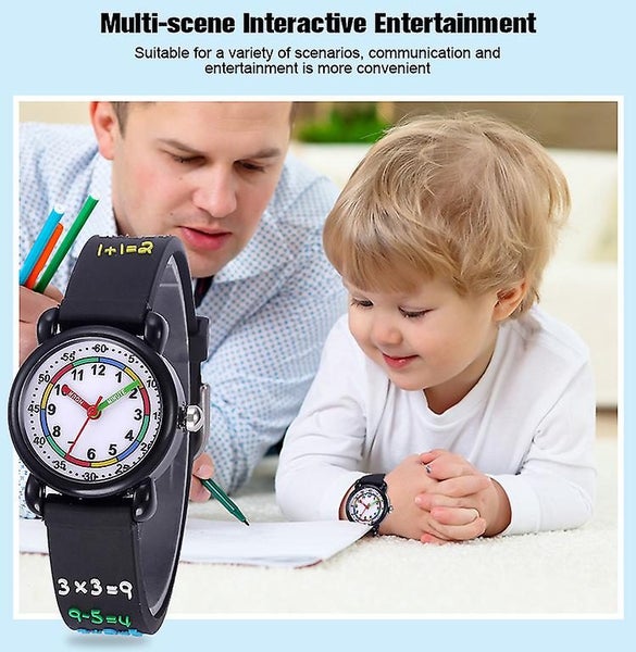 Counting Waterproof Kids Watch black Quartz Movement 3d Cartoon Design Di Carousel 5