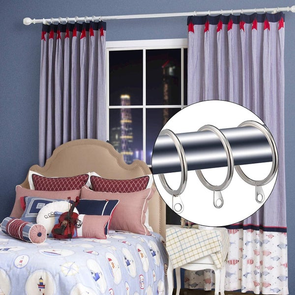 Silver 10 Rings For Curtains Shower Curtains And Curtain Rods Carousel 5