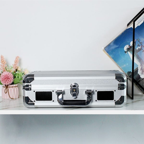 Aluminum Case Bluetooth Three-Speed Record Player with Built-in Stereo... Carousel 5