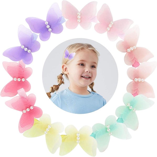 12 Piece Butterfly Hair Clip Hair Clip Glitter Hair Clip Butterfly Clasp Hai Carousel 1