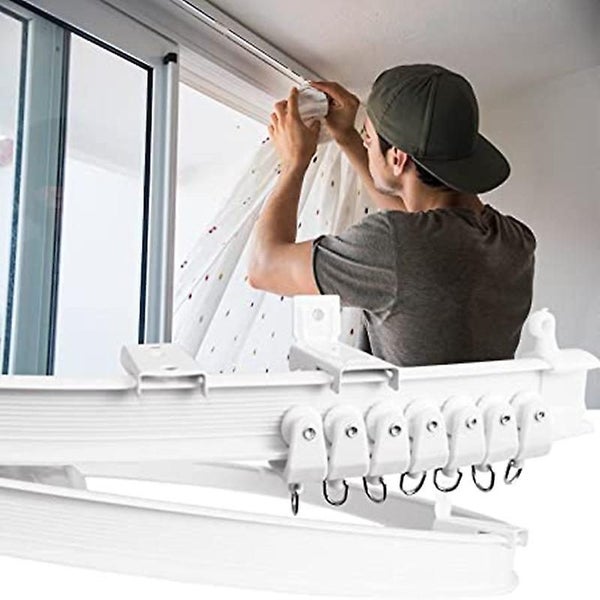 Flexible Curtain Rod 2 Meter Extendable Curtain Rod Curtain Rod Room Divide Carousel 5