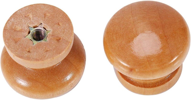10 Pcs Round Wooden Drawer Cabinet Handles Mushroom Shape Furniture Handles Na Carousel 2