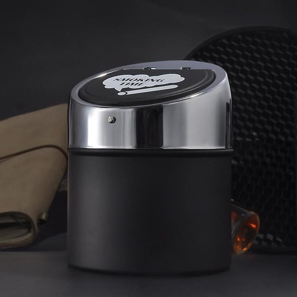 Stainless Steel Ashtray With Lid Portable Windproof Large Capacity Anti-scrat Carousel 1