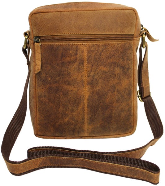 Quality Full Grain Hunter Leather Shoulder/Crossbody Bag. Style No: 5101562933736356227112