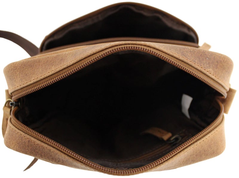 Quality Full Grain Hunter Leather Shoulder/Crossbody Bag. Style No: 5101562933736356227114