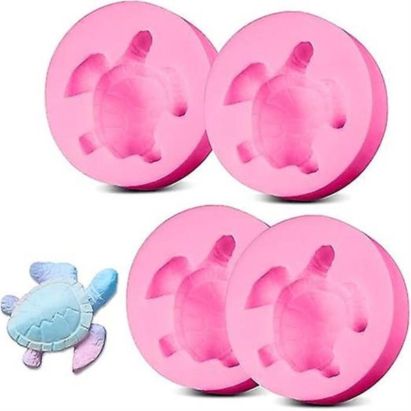 4pcs Turtles Silicone Fondant Molds Sea Turtle Shape Tortoise Mold Silicone De Carousel 1