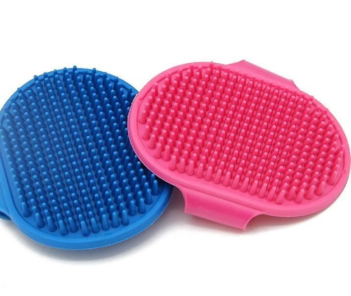 Rose Red Blue Dog Bath Brush Cat Comb 2 Pieces Silicone Rubber Dog Grooming Pu Carousel 1