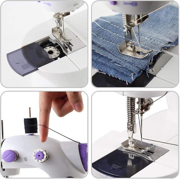 Portable Mini Sewing Machine With Light And Foot Pedal Adjustable Speed Carousel 5