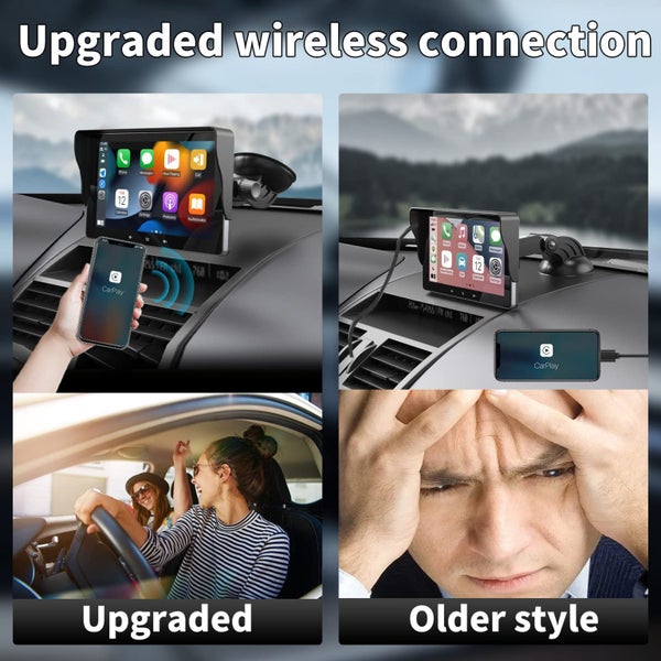 7" HD Double Din Car Stereo,Portable Wireless Touch Apple CarPlay and Android... Carousel 6