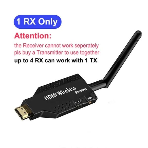 50M Wireless Video Transmitter Receiver HDMI-Compatible Extender Stick Screen... Carousel 1