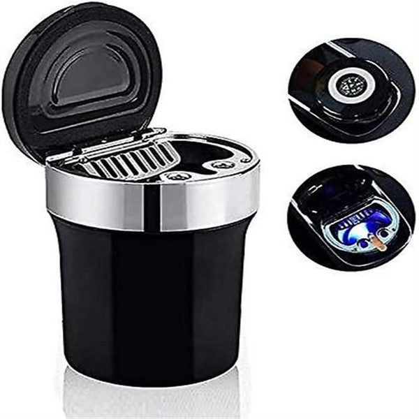 Car Ashtray Portable Car Ashtray Universal Car Ashtray With Led Lightblack Carousel 1