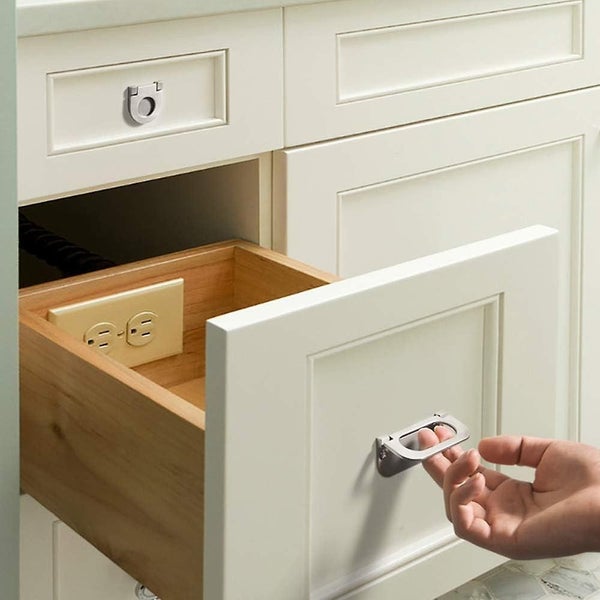 4pcs Pull Flush Cupboard Invisible Handles Horizontal Pulls Kitchen Cabinet Ha Carousel 2