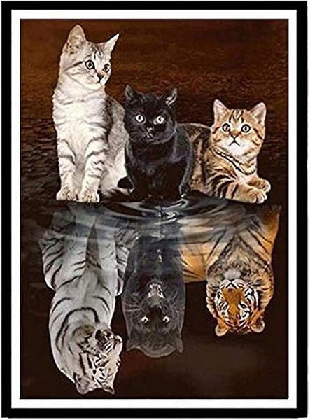 5d Diamond Painting Complete Kit 30*40cm Cat And Tiger Diamond Painting Dia Carousel 1