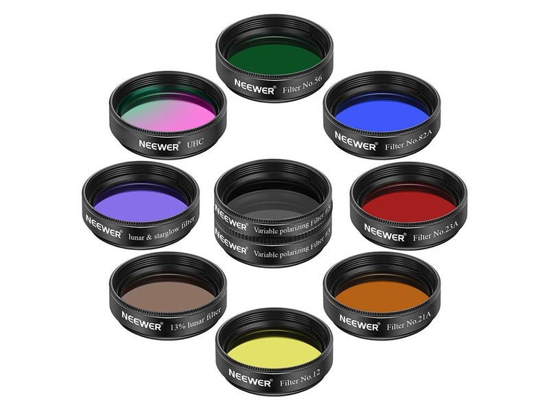 12Pcs / set 1 . 25inch Lens Filter Kit Nebula Filter Moon Sun Filter Carousel 1