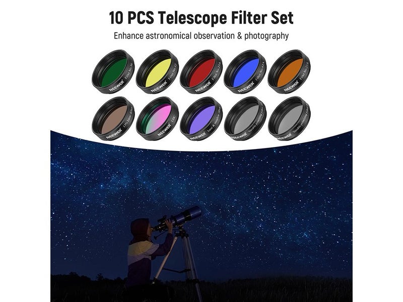 12Pcs / set 1 . 25inch Lens Filter Kit Nebula Filter Moon Sun Filter Carousel 2