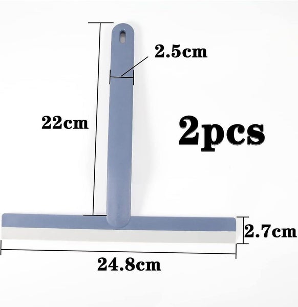 white And Blue 2 Shower Squeegees Silicone Squeegee Bathroom Shower Mirror C Carousel 5