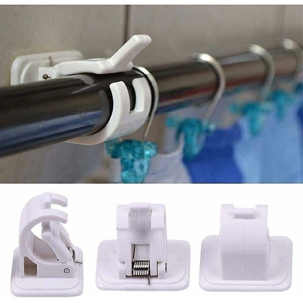 4pcs Self Adhesive Curtain Hook No Drilling Curtain Rod Holder Self Adhesive Carousel 2