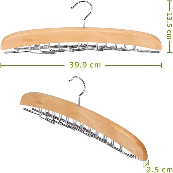 Pack Of 2 Chrome Plated Metal Hook Tie Holder Hangers Belt Organizer Acces Carousel 5