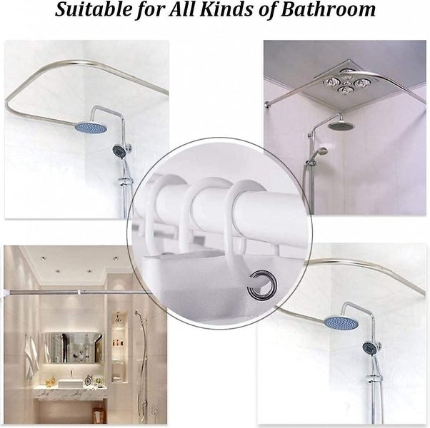 Shower Curtains With Soft Non-slip Bath Mat Toilet Lid For Bathroom Four Piece Carousel 2