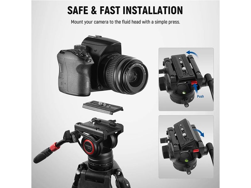 Fluid Video Head 6kg - Neewer Carousel 2