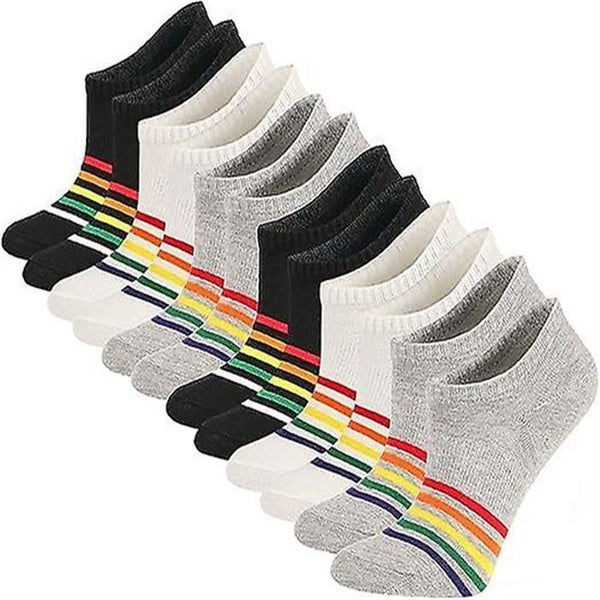 6 Pairs Casual Low Cut Ankle Socks Women Breathable Liner Short Crew Sneaker F Carousel 1