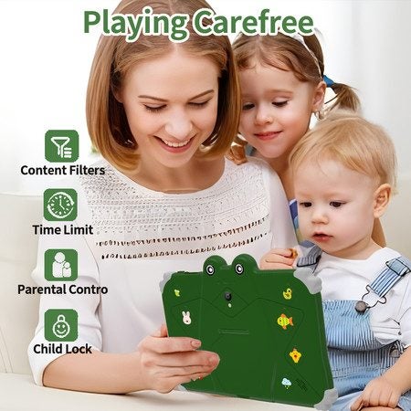 Kids Frog Tablet 7inch Android Learning Tablet for Kids 2GB 32GB Toddler Tablet Carousel 13