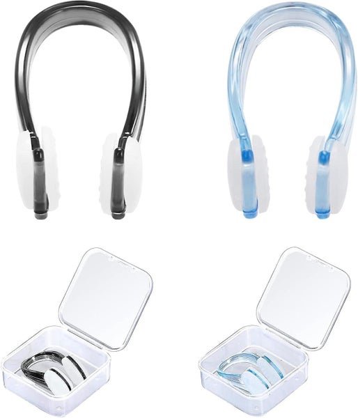 2 Pack black And Blue Swimming Nose Clip Swimming Nose Clip Reusable Waterp Carousel 1
