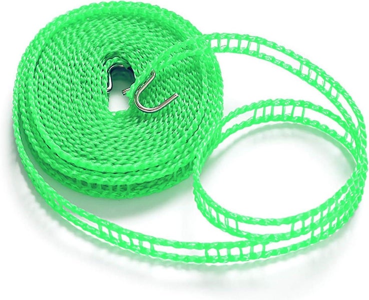 5m Green Clothesline Expandable Washing Line Outdoor Camping Non-slip Portable Carousel 1