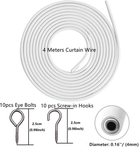 Curtain Cord 4 Meters Mesh Curtain Cord 8 Hooks Carousel 2