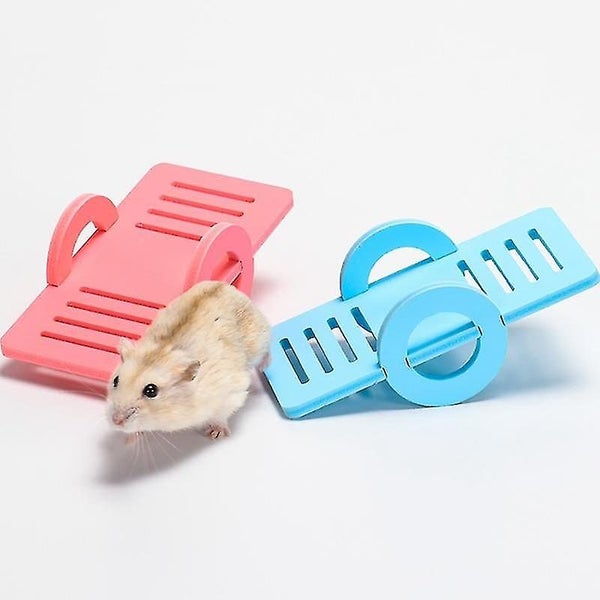 2pcs Small Pet Toy Hamster Seesaw Toy Hamster Seesaw Hamster Sports Interactiv Carousel 1