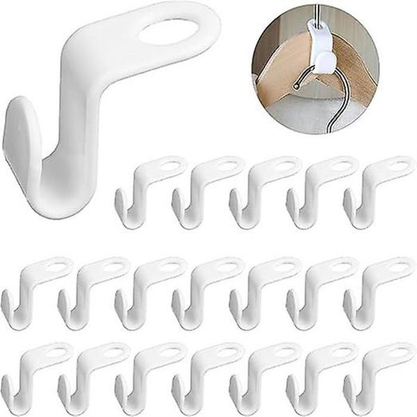 20 Hanger Connection Hooks Save Space white Magic Hook Wardrobe Organizatio Carousel 1
