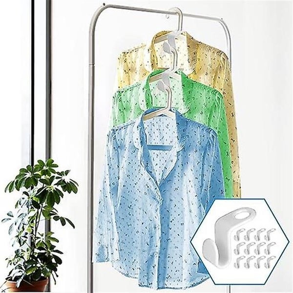 20 Hanger Connection Hooks Save Space white Magic Hook Wardrobe Organizatio Carousel 5