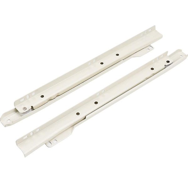 400mm High Quality Roller Drawer Slides/slides White Metal Bottom Fixing 2 Set Carousel 2