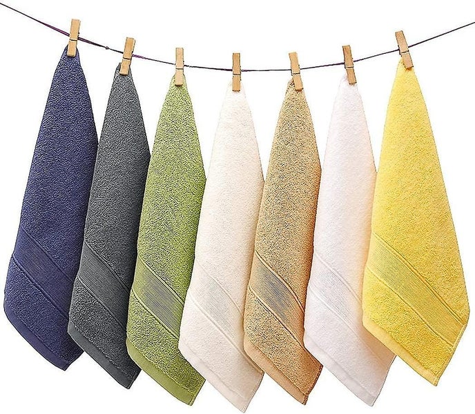 7 Pack Luxury Face Towels 14 X 14 Small Square Towel Kitchen Towel Baby T Carousel 1