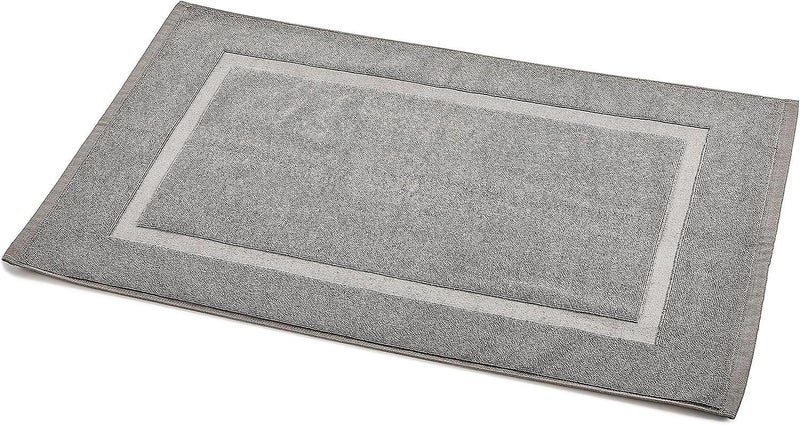 Basics Gray Striped Bath Mat Carousel 1