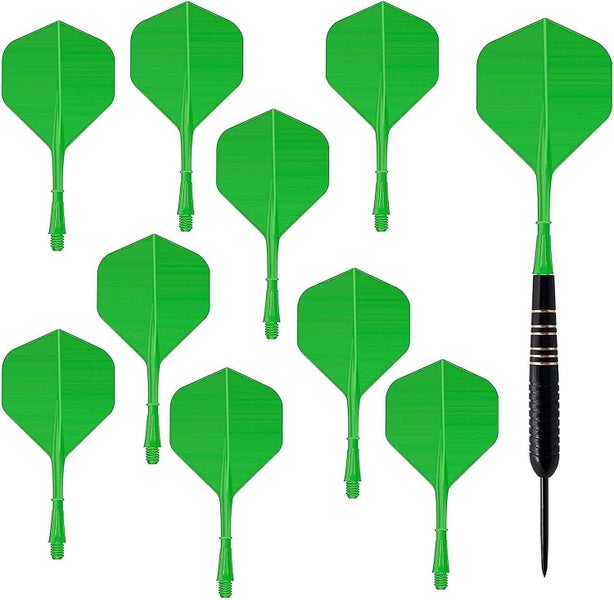 Matte Green 9 Pieces Darts And Fins In One Piece Darts Accessory Carousel 1