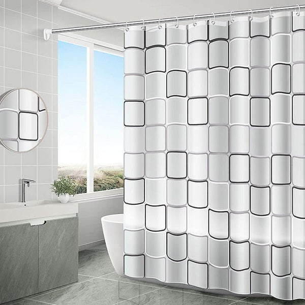 Waterproof Mildew Proof Shower Curtain 180 X 200cm Washable And Antibacterial Carousel 1