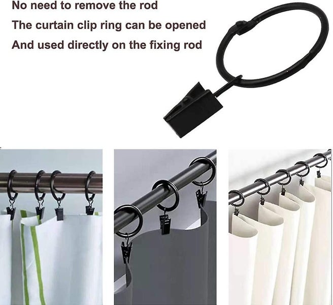 40 Pieces Openable Metal Curtain Clip Rings Easy Open And Close Inner Diamet Carousel 5