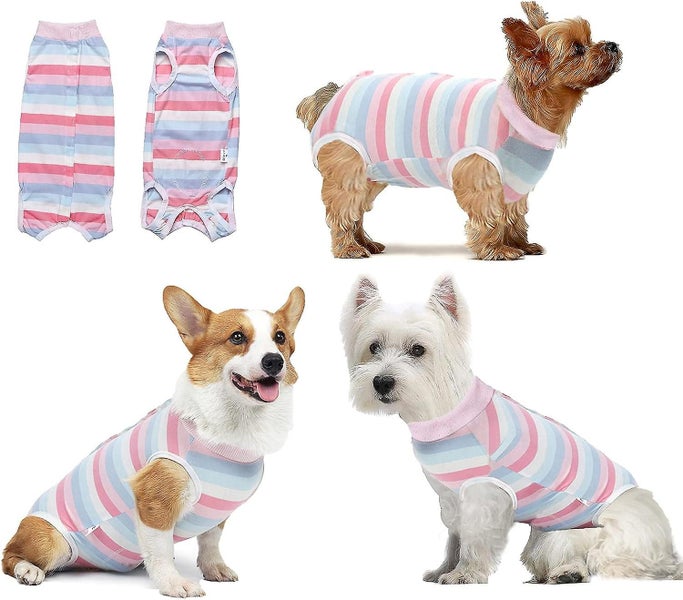 Recovery Suit For Puppy Dog Surgical Recovery Suit For Abdominal Wounds Or Ski Carousel 1