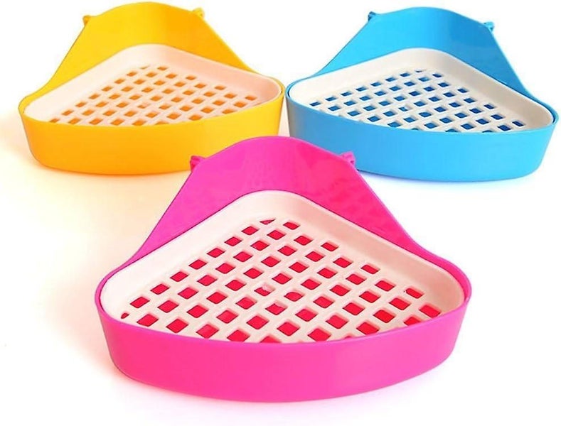 3 Pieces Pet Litter Tray Small Animal Triangle Toilet Potty Trainer Pet Pee C Carousel 2