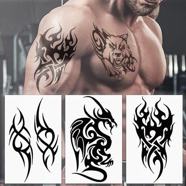 Temporary Tattoo For Men Extra Fake Temporary Tattoo Black Tattoo Body Arm S