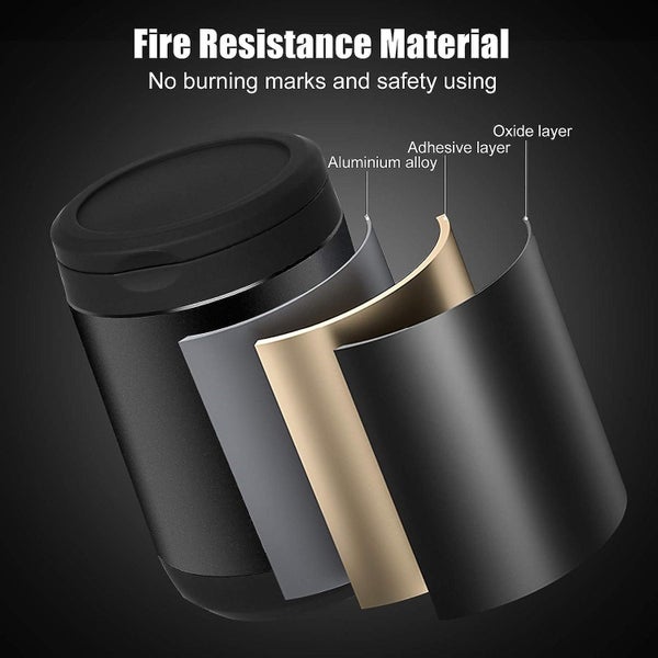 11*6.5cm Car Ashtray With Lid [upgrade] Smokeless Stainless Steel Portable Ou Carousel 5